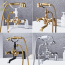 DecorBites™ Antique Chrome Bathtub Shower Mixer Faucet Tap Set for Bathroom