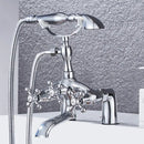 DecorBites™ Antique Chrome Bathtub Shower Mixer Faucet Tap Set for Bathroom