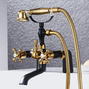 DecorBites™ Antique Chrome Bathtub Shower Mixer Faucet Tap Set for Bathroom