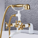 DecorBites™ Antique Chrome Bathtub Shower Mixer Faucet Tap Set for Bathroom