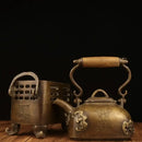 DecorBites™ Antique Collection: Charcoal Fire Stoves, Warm Wine Pots, Copper Teapots & Home Decor