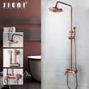 DecorBites™ Antique Copper 3-Function Shower Set with Rainfall Head and Hand Shower