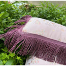 DecorBites™ Antique Crane Floral Jacquard Luxury Lumbar Pillow Case Square Gold Stitch