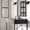 DecorBites™ Antique Finish 1-Light Industrial Wall Sconce with 7.87" Canopy and ON/Off Button