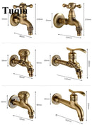 Antique dragon brass garden bibcocks tap garden washing faucet