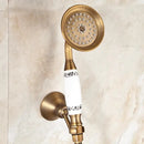 DecorBites™ Antique Gold Handheld Shower Head with Holder and Plumbing Hose