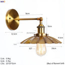 DecorBites™ Antique Gold Rustic Wall Lamps Bathroom Stair Mirror Light Loft Decor Industrial