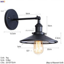 DecorBites™ Antique Gold Rustic Wall Lamps Bathroom Stair Mirror Light Loft Decor Industrial