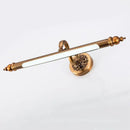 Antique golden ornate led mirror lamp bedroom bronze vanity light