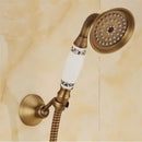 Antique brass & matte black antique handheld shower head bathroom set