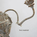 DecorBites™ Antique Iron Double Headed Wall Lamp | Retro Bedroom Bedside Corridor Living Room