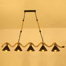 DecorBites™ Antique Iron Hanging Island Light with Hemp Rope in Black