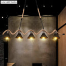 DecorBites™ Antique Iron Hanging Island Light with Hemp Rope in Black