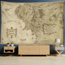 DecorBites™ Antique Pirate Treasure Map Tapestry Wall Hanging Hippie Boho Decor