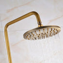 Antique brass rainfall shower mixer tap set bathroom faucet assembly