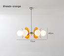 Antique style chandelier wood leaf pendant light – living room