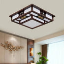 DecorBites™ Antique Style Solid Wood Led Ceiling Light for Living Room Bedroom & Study