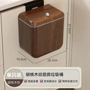 DecorBites™ Antique Style Wood Grain Hanging Kitchen Trash Can with Lid