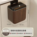 DecorBites™ Antique Style Wood Grain Hanging Kitchen Trash Can with Lid