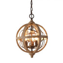 DecorBites™ Antique Wood Globe Chandelier for Bedroom Living Room Kitchen Dining Room