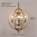 DecorBites™ Antique Wood Globe Chandelier for Bedroom Living Room Kitchen Dining Room