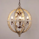 DecorBites™ Antique Wood Globe Chandelier for Bedroom Living Room Kitchen Dining Room