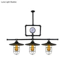 Black Metal Pendant Lamp 3-Head