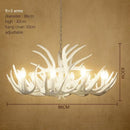 DecorBites™ Antler Chandelier: American Retro Resin Horn Deer Lamps for Rustic Indoor Decor