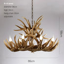 DecorBites™ Antler Chandelier: American Retro Resin Horn Deer Lamps for Rustic Indoor Decor