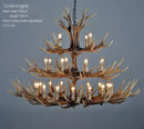 DecorBites™ Antler Chandelier: Resin Deer Horn Pendant Lighting for Home, Restaurant, Hotel
