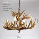 DecorBites™ Antler Chandelier: Resin Deer Horn Pendant Lighting for Home, Restaurant, Hotel