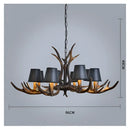DecorBites™ Antler Chandelier: Retro Resin Pendant Lamp for Living Room, Modern Rustic Lighting