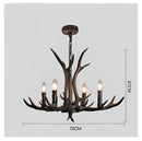 DecorBites™ Antler Chandelier: Retro Resin Pendant Lamp for Living Room, Modern Rustic Lighting