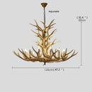 DecorBites™ Antler Deer Chandelier: Rustic Resin Hanging Lamp for Living Room & Loft
