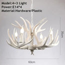 Decorbites antler pendant chandelier golden 6 light living room lamp