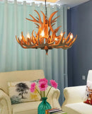 Decorbites antler pendant chandelier golden 6 light living room lamp