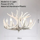 Decorbites antler pendant chandelier golden 6 light living room lamp