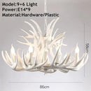 Decorbites antler pendant chandelier golden 6 light living room lamp