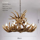 Decorbites antler pendant chandelier golden 6 light living room lamp