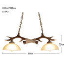 Rustic brown antler resin chandelier dining room rope pendant light