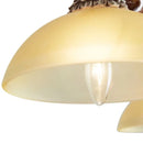Rustic brown antler resin chandelier dining room rope pendant light