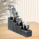 DecorBites™ Ape Man Evolution Sculpture Resin Artwork Decor Ornaments Model Statue