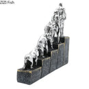 DecorBites™ Ape Man Evolution Sculpture Resin Artwork Decor Ornaments Model Statue
