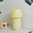 DecorBites™ Apollo Mushroom Glass Table Lamp - White Glass Bedside Night Light