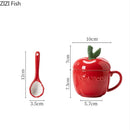 DecorBites™ Apple Fruit Ceramic Mug for Kids Breakfast, Festivals, Birthday Gift
