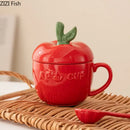 DecorBites™ Apple Fruit Ceramic Mug for Kids Breakfast, Festivals, Birthday Gift