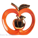 DecorBites™ Apple Hollow Golden Ceramic Art Crafts Candy Jar Storage Home Decor