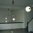 DecorBites™ Arc Line Chandelier: Nordic Suspension Pendant for Living Dining Room Kitchen