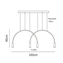 Modern black & gold arc pendant light chandelier – kitchen island