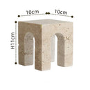 DecorBites™ Archway Shape Travertine Sculpture Figurine Statue for Home Decor